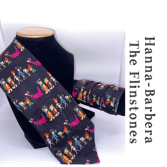Hanna-Barbera-The Flinstone’s NeckTie-100% polyester-Vintage 1993-EUC - Picture 1 of 2